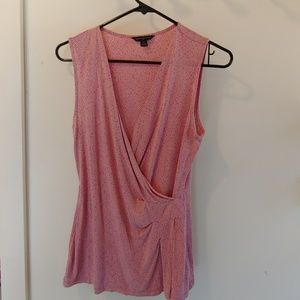 Banana Republic Pink & White Polka Dot Blouse